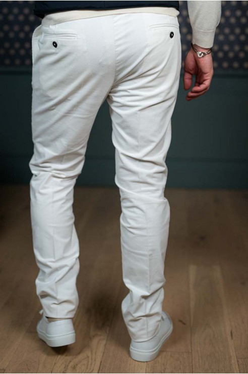 Pantalon Velours Blanc