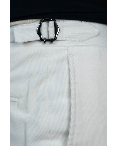 Pantalon Velours Blanc