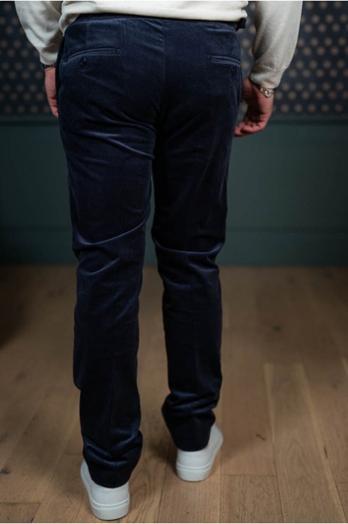 Pantalon Velours Bleu Marine